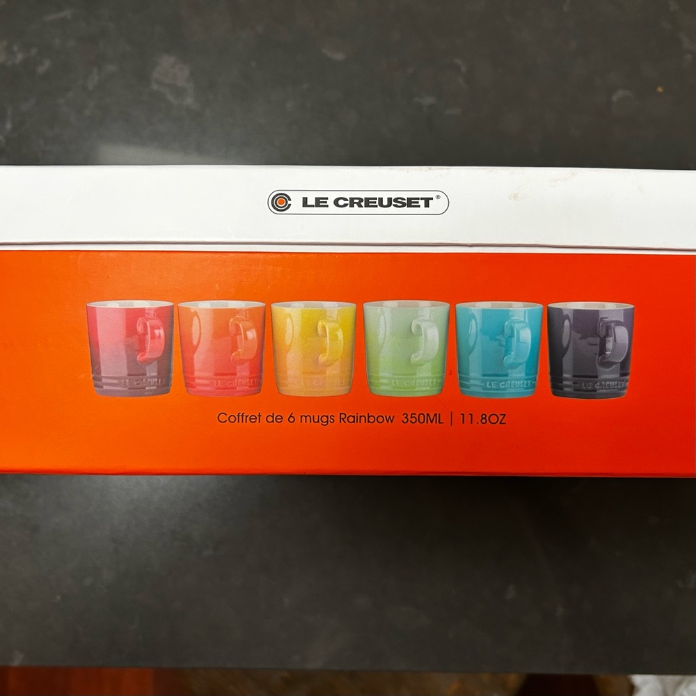 Le Creuset Rainbow Mug Collection - Set of 6. New in Box - Picture 4 of 7